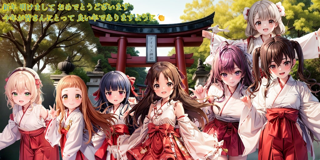 アイマス神社の巫女さん達
