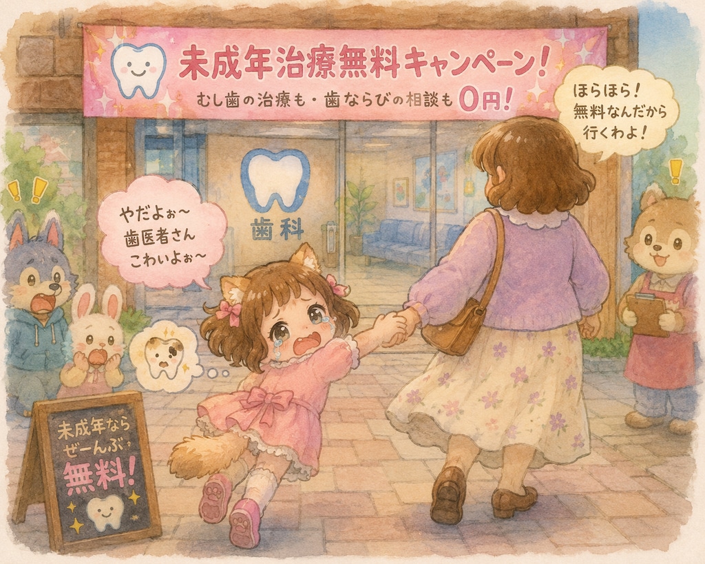 未成年治療無料キャンペーンなんてだいっきらいだぁ〜！