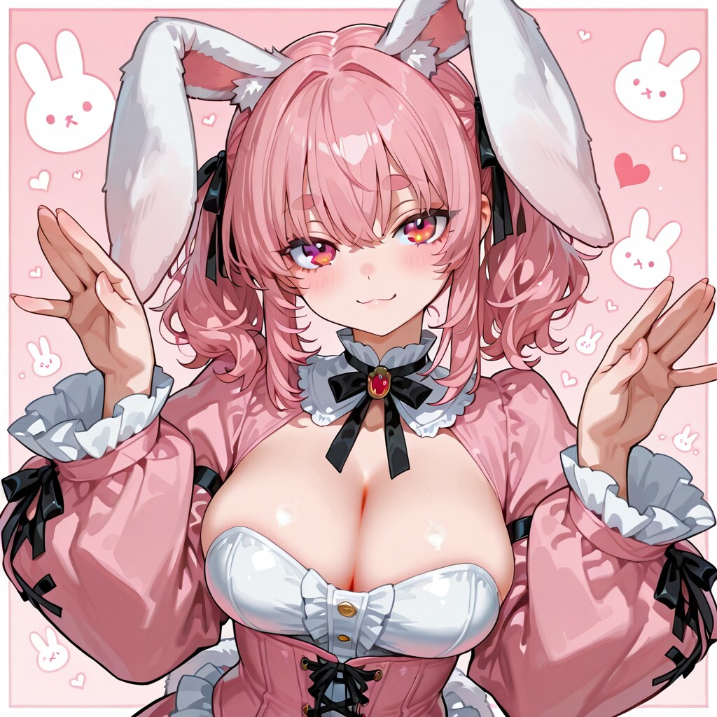 【E】ぴょこんとうさ耳と春...