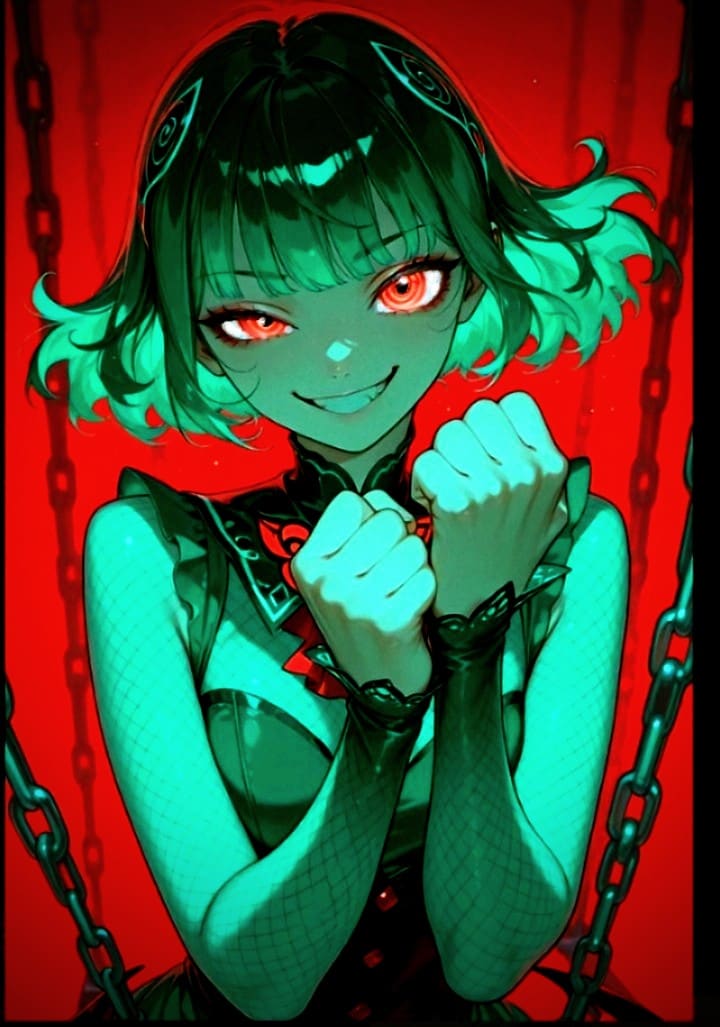 渾沌の爬虫類型妖魔と､🔯🐍　　　　　　　　　　悪魔合体したCHAOS勢の娘😈