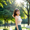 透け感スカートで朝のおでかけ 7枚目