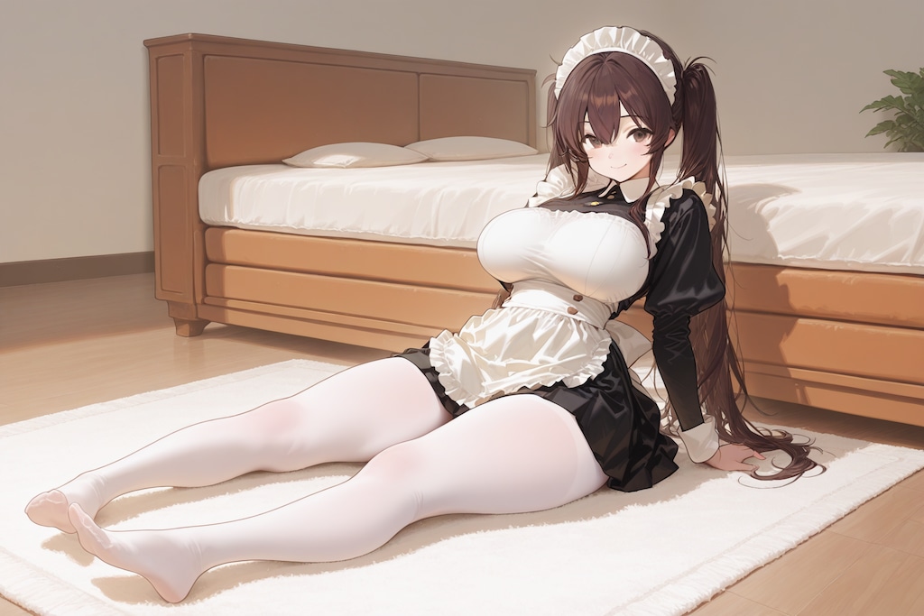 長座メイドさん