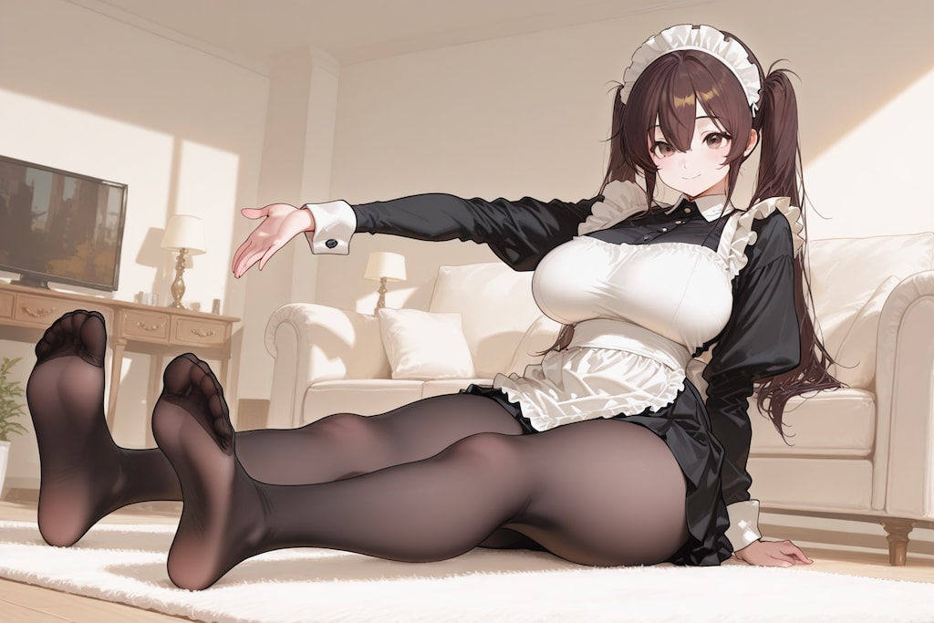 長座メイドさん