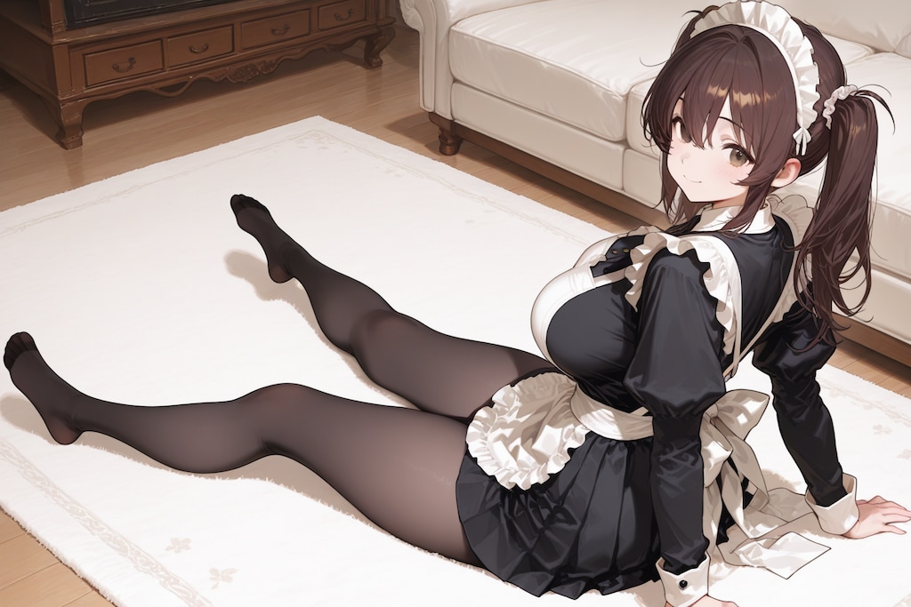 長座メイドさん