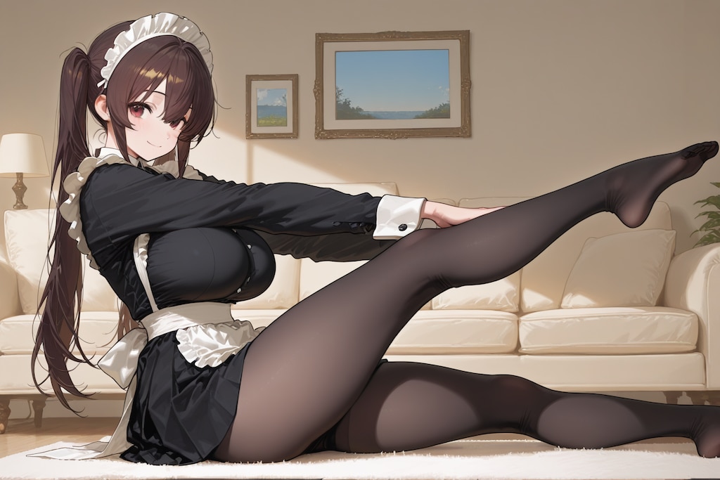 長座メイドさん