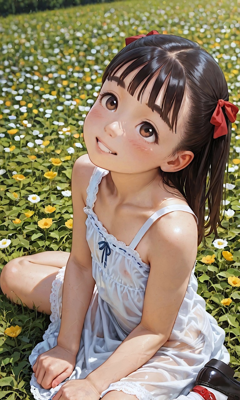 お花畑と理香ちゃん