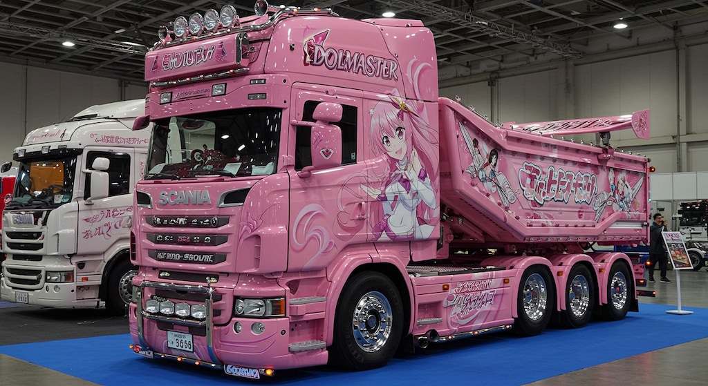 アニメキャラスカニアトラック