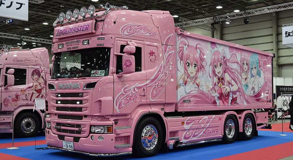 アニメキャラスカニアトラック