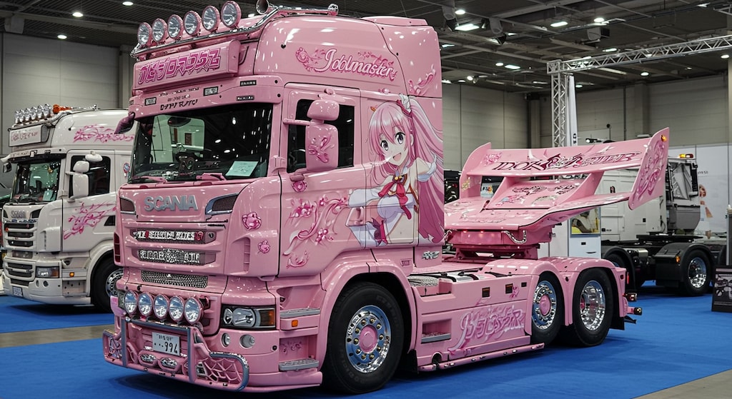 アニメキャラスカニアトラック