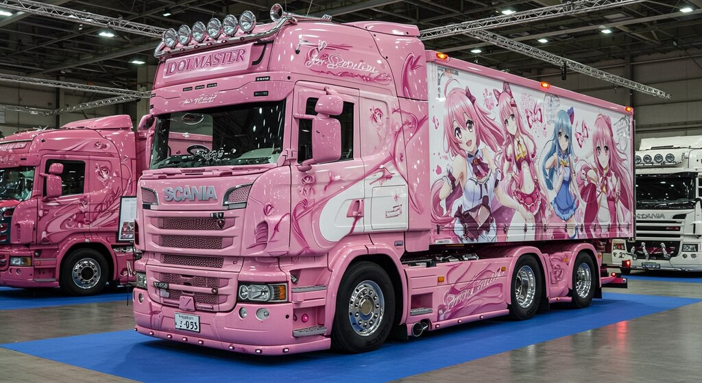 アニメキャラスカニアトラック