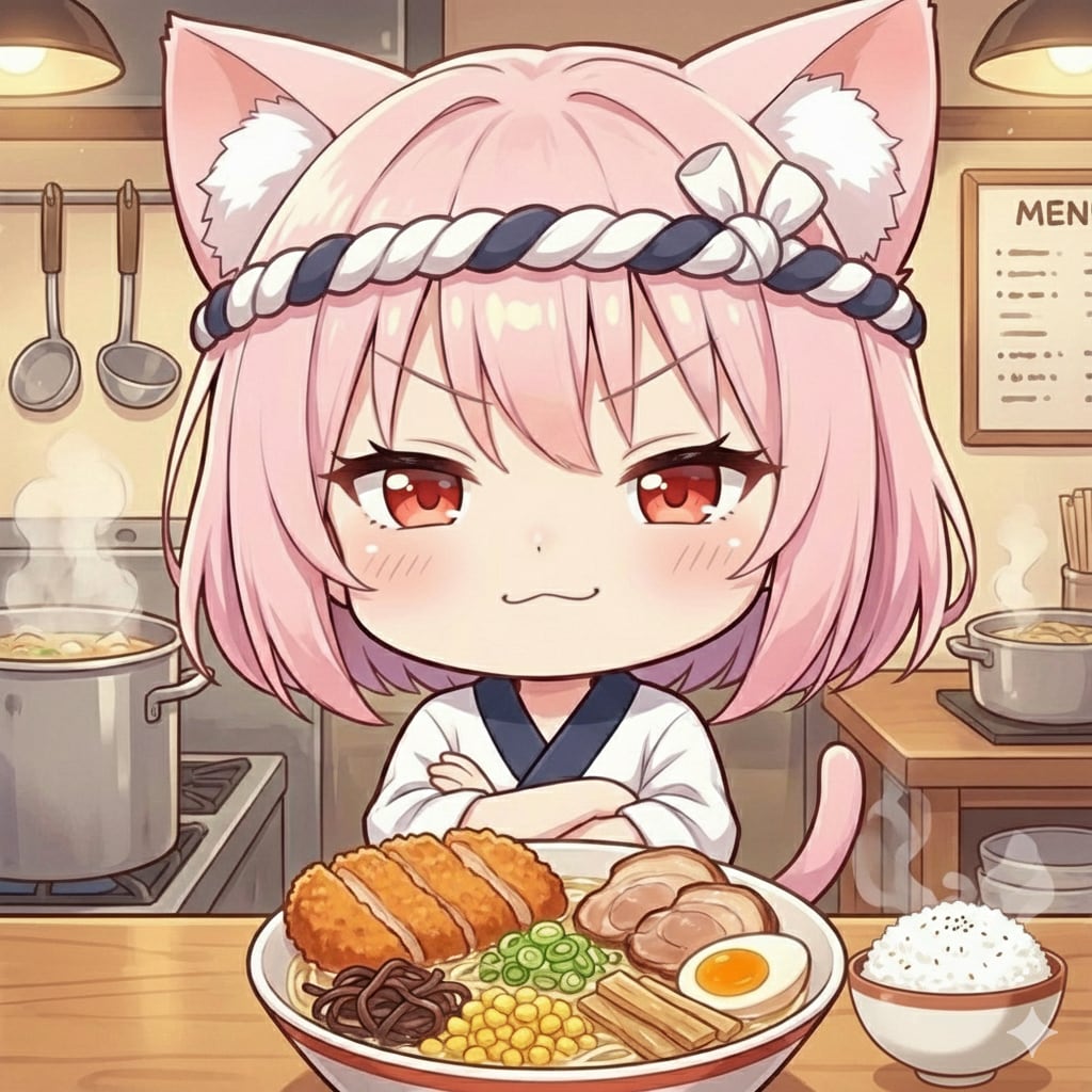 とんこつカツチャーシュー麺(ミニ) | の人気AIイラスト・グラビア