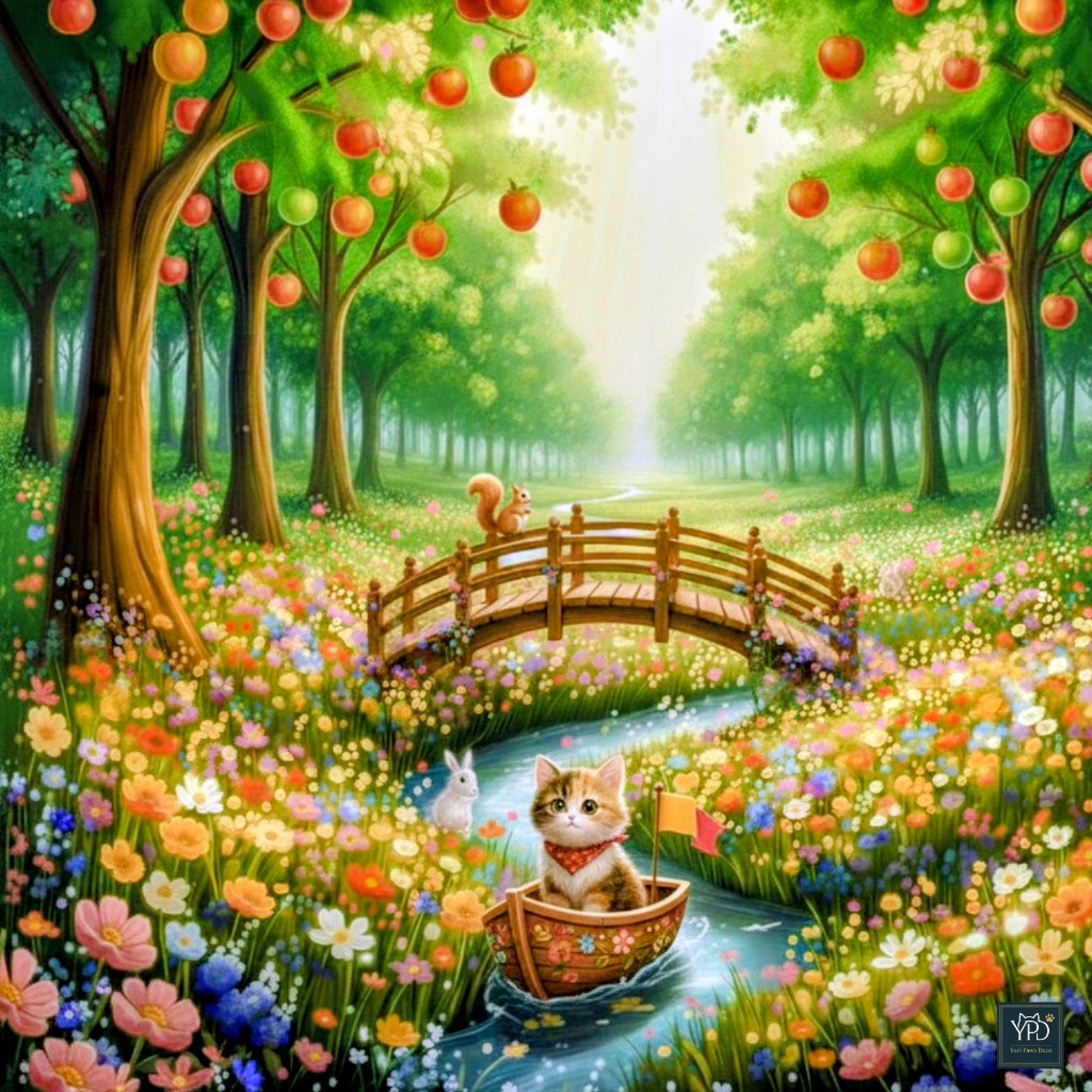 仔猫のひみつの近道：林檎の森を抜けて | の人気AIイラスト・グラビア
