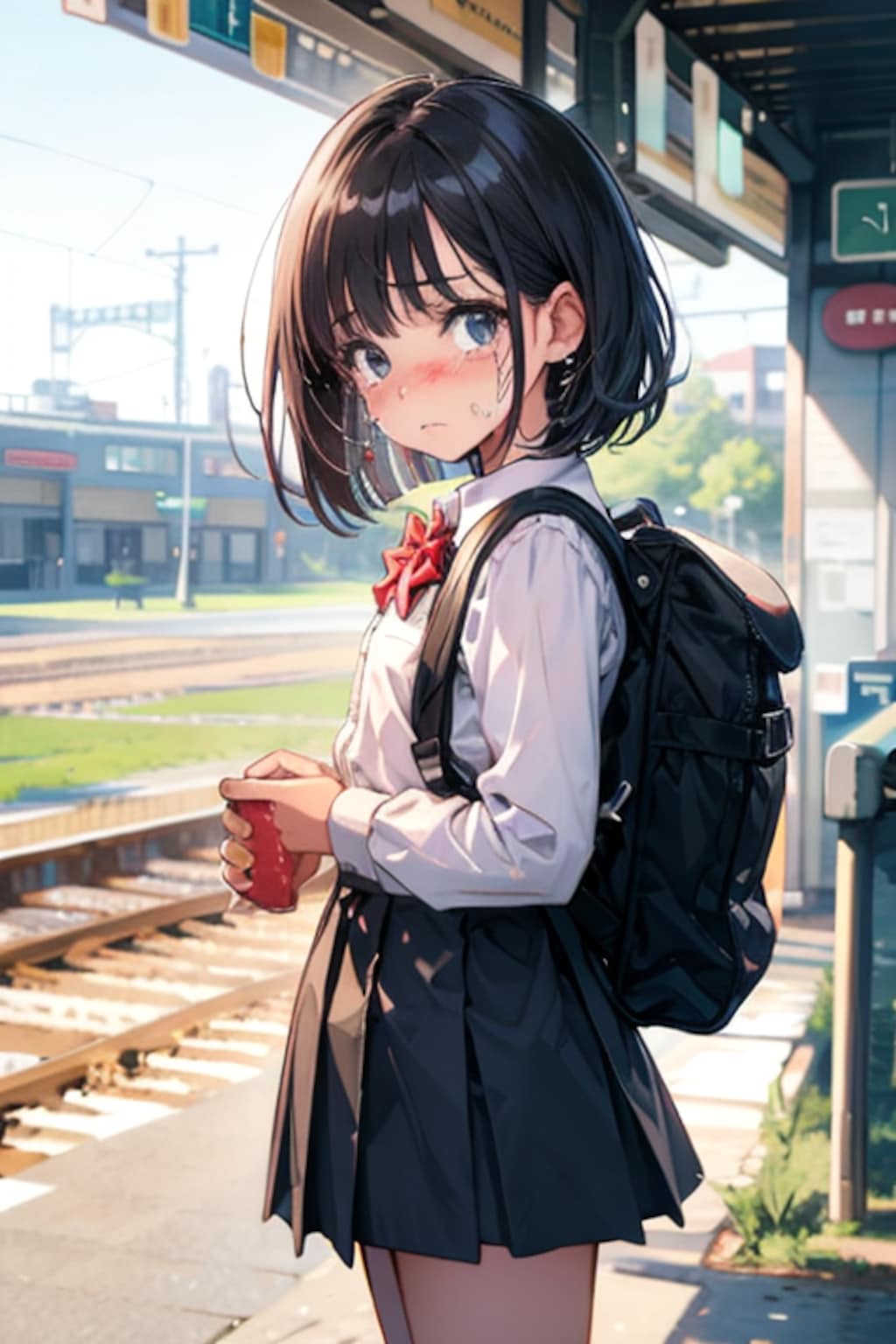 電車来ない！遅刻しちゃうよぅ