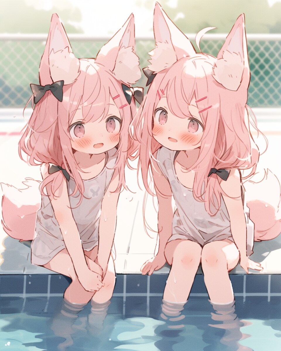 プールサイドでのひととき