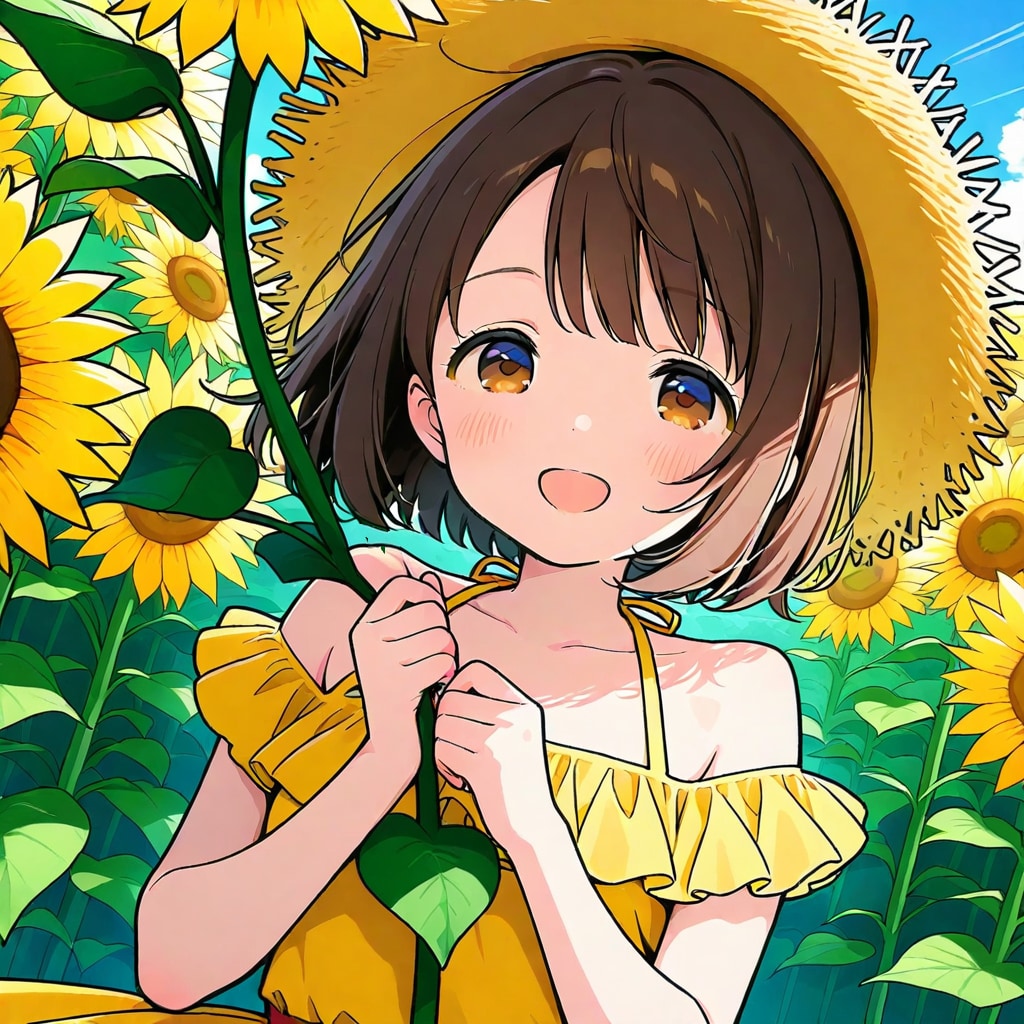 向日葵 | の人気AIイラスト・グラビア