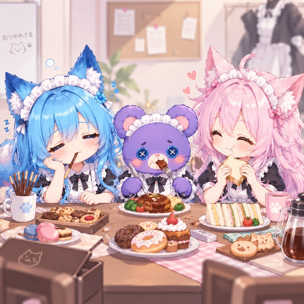 ひらりフリルと、ほっとため息