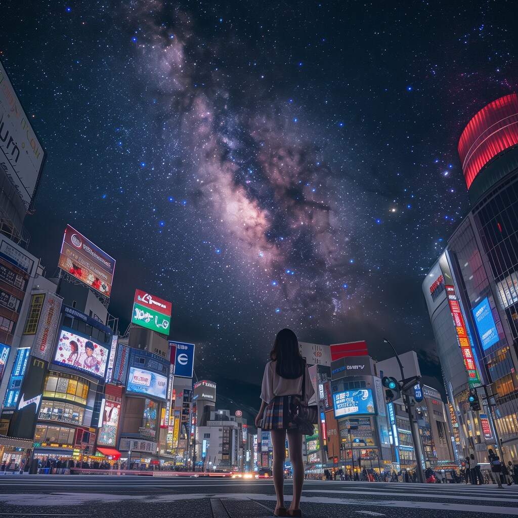 都会に銀河を感じて