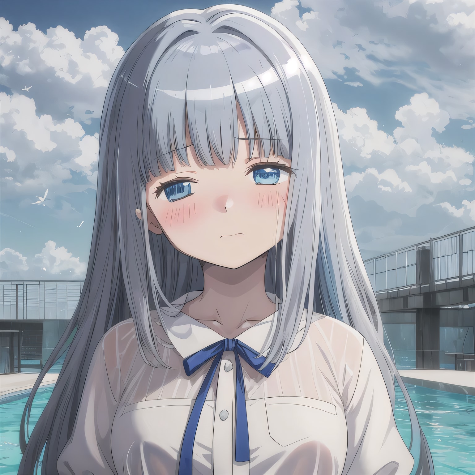 黒髪ロングでブラウスの少女 | の人気AIイラスト・グラビア