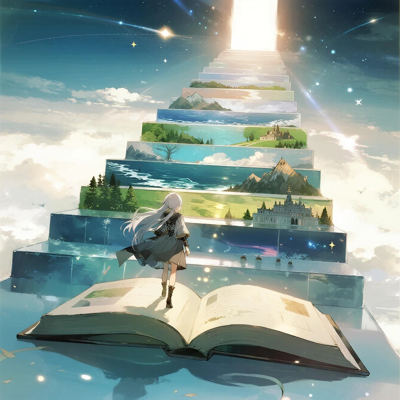 小さな一冊で広がる大きな世界 | の人気AIイラスト・グラビア
