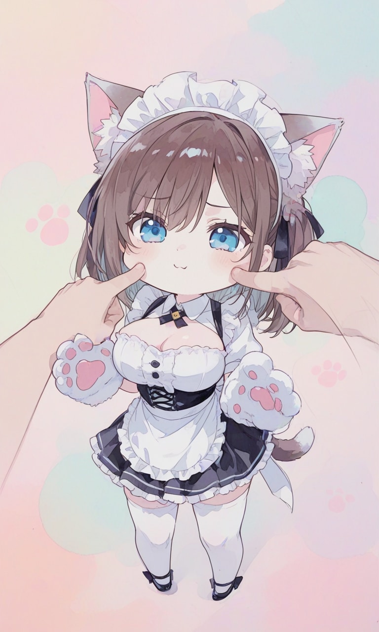 「ちょっ…ぷっ…」【ぷにほっぺつんつん!】 | の人気AIイラスト・グラビア