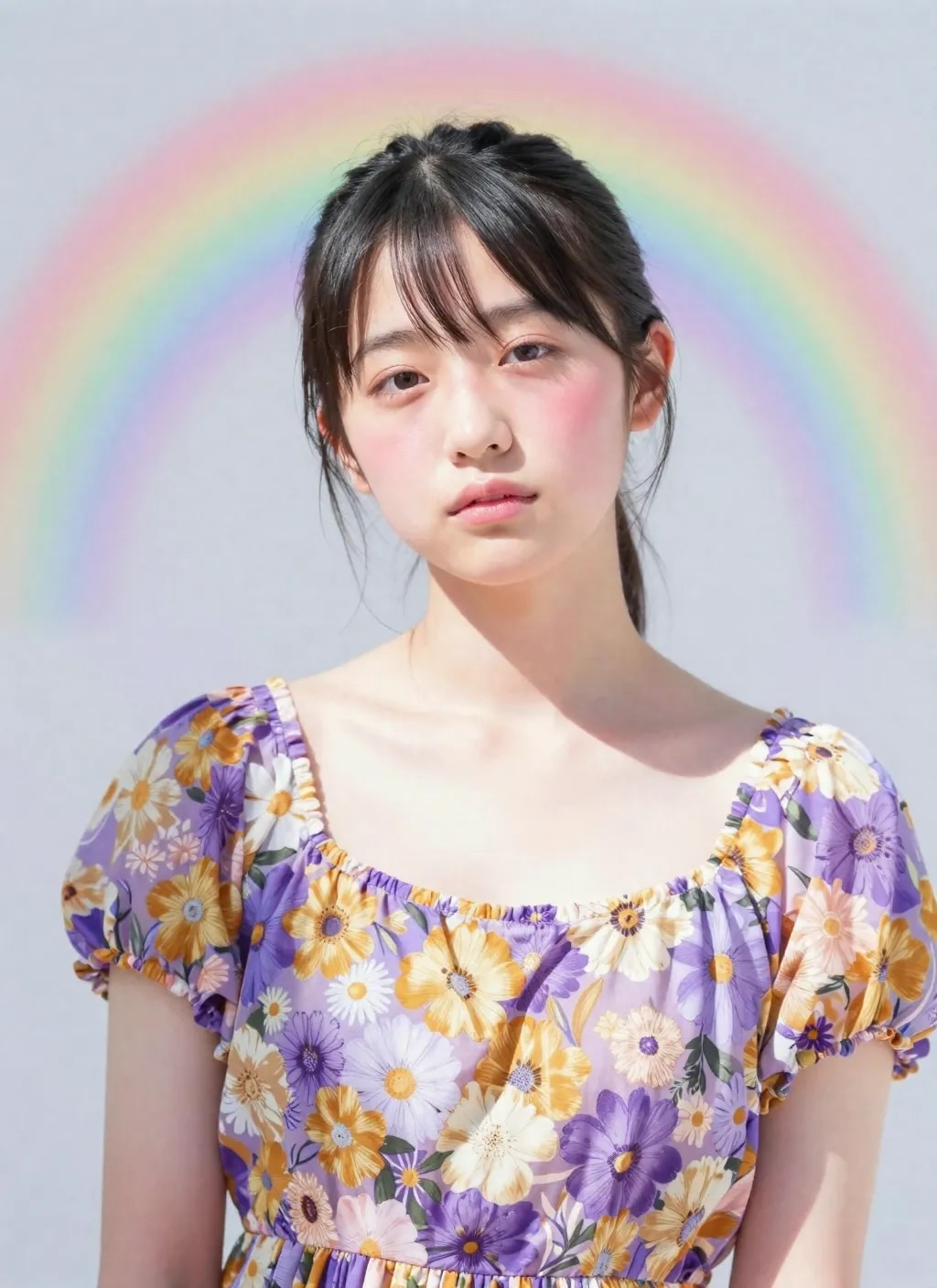 花柄ワンピース