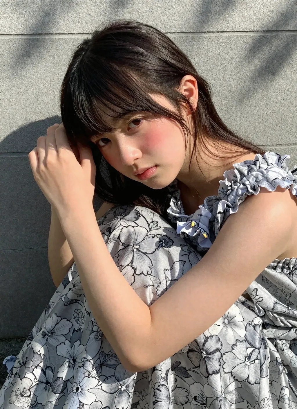 花柄ワンピース