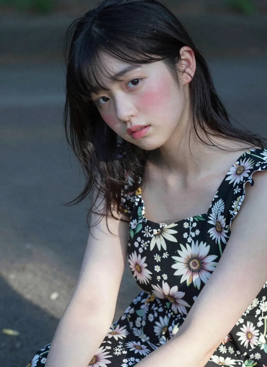 花柄ワンピース