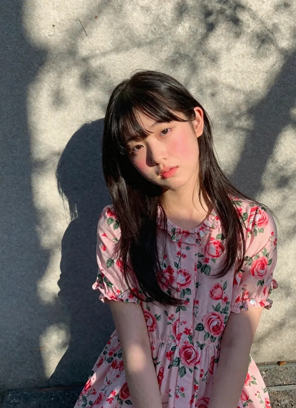 花柄ワンピース