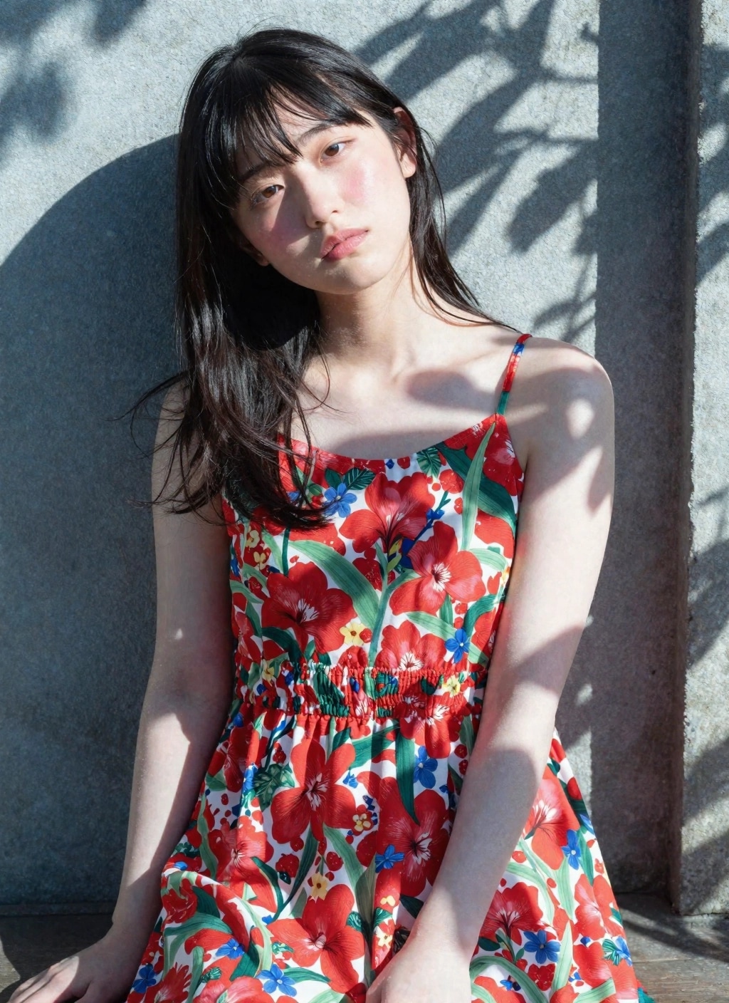 花柄ワンピース