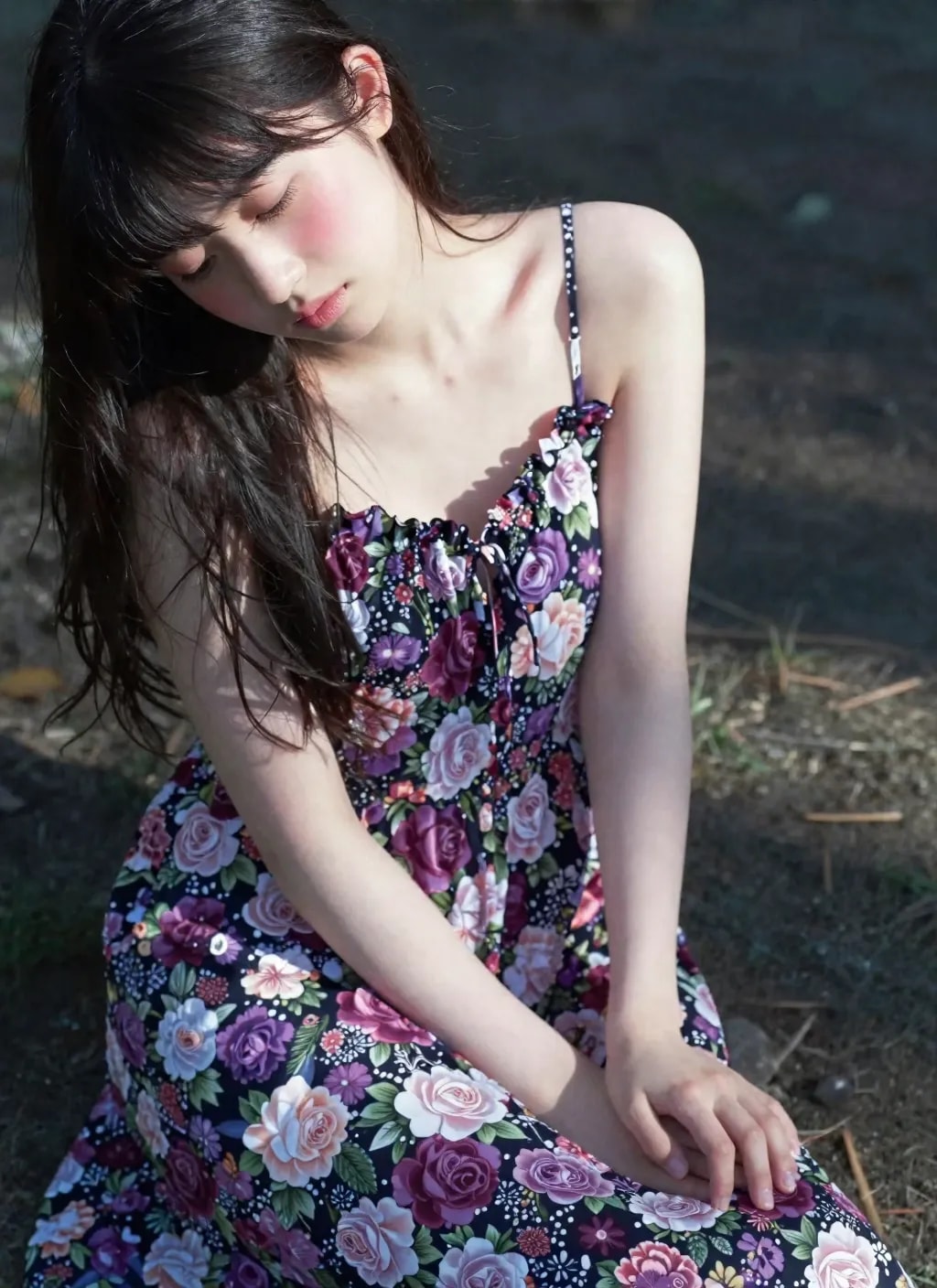 花柄ワンピース