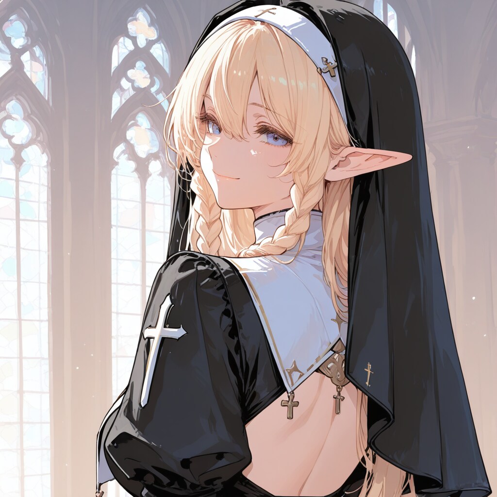 エルフのシスターさん