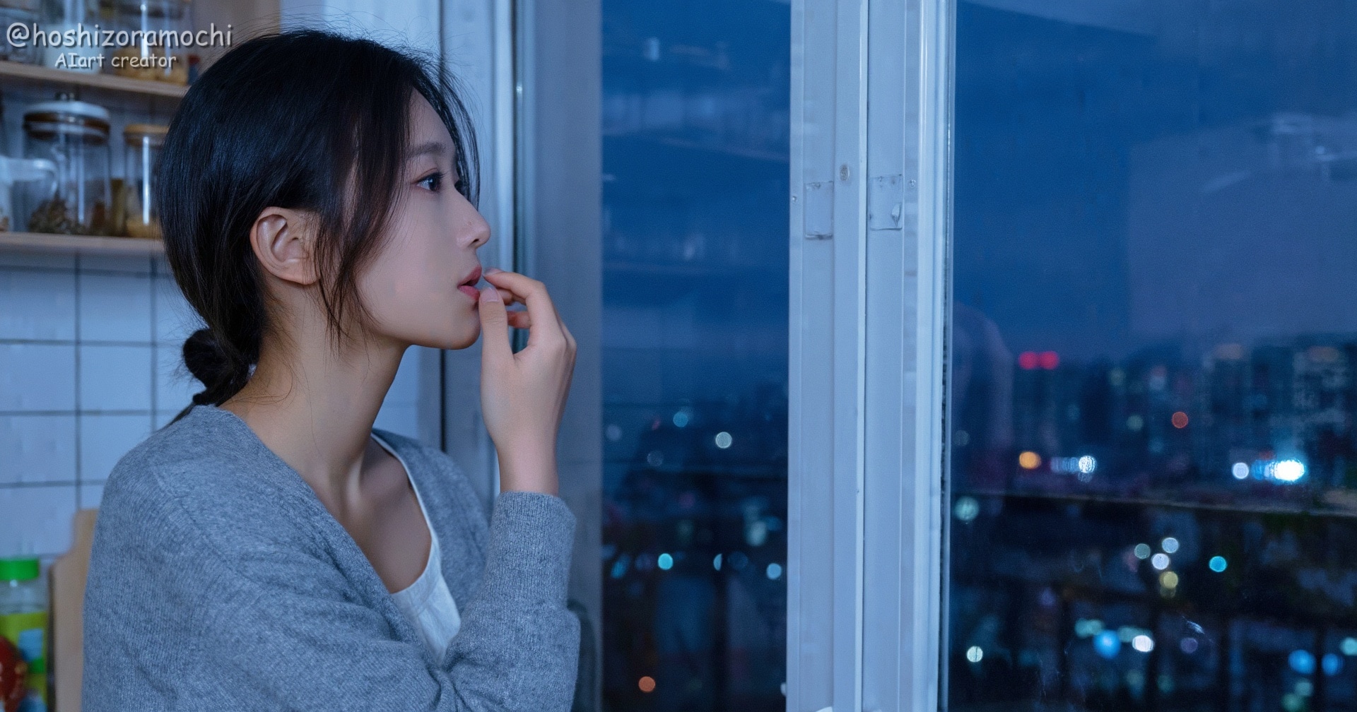 夜の窓辺、ぼんやり考えごと🌙