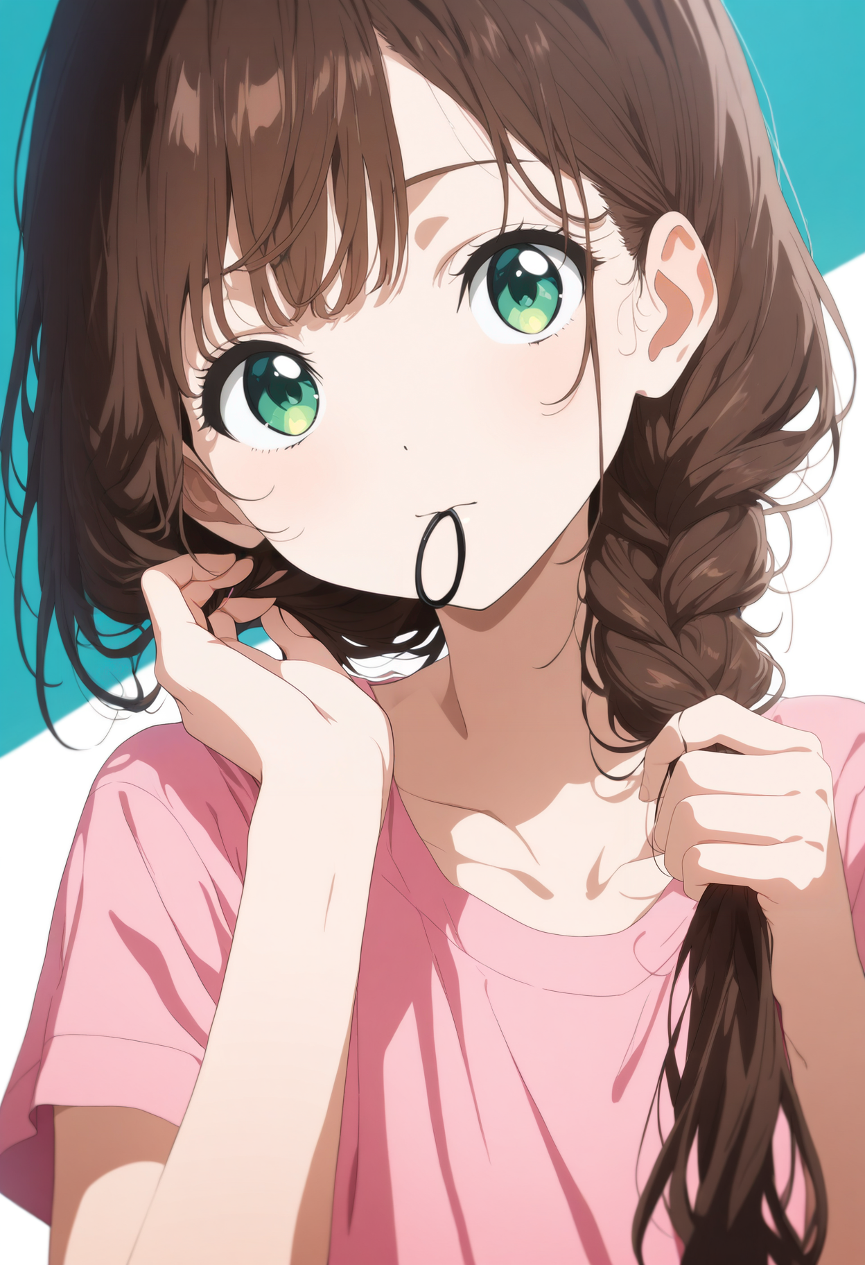 三つ編みまで