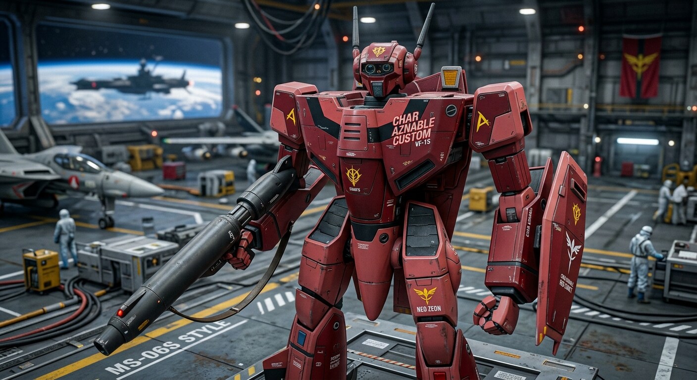 シャア専用バルキリーVF-1J | の人気AIイラスト・グラビア