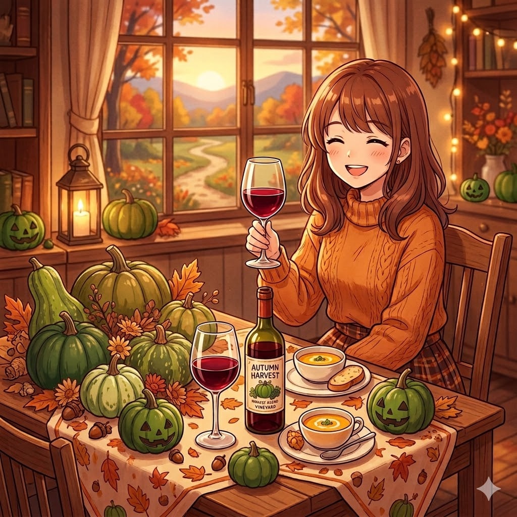 かぼちゃとワイン