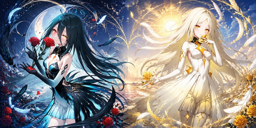 【別ver.集】薔薇香る月と太陽の女神