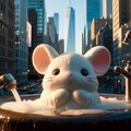 ニューヨークで入浴するねずみくん 3枚目
