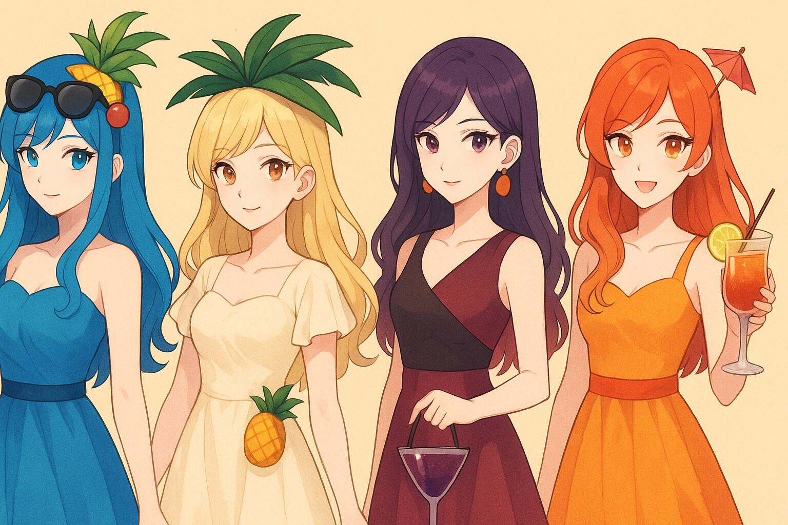 擬人化したドリンクたち | の人気AIイラスト・グラビア