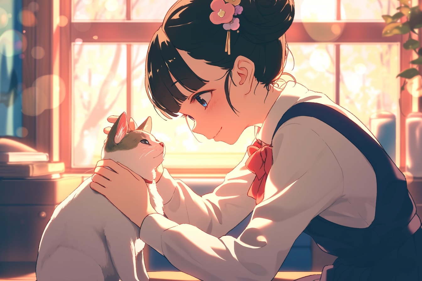 猫🐈とおだんごちゃん🍡✨103 | の人気AIイラスト・グラビア