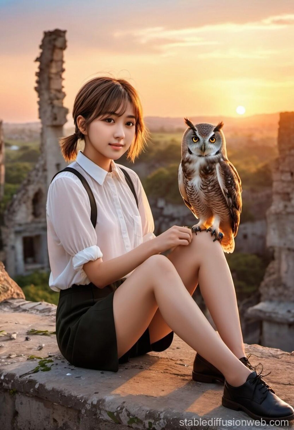 208　たそがれフクロウ