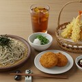 摩訶不思議食堂のざるそばセット天麩羅とコロッケ付き 2枚目