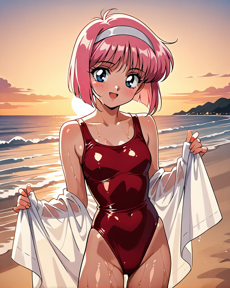 日暮れの海