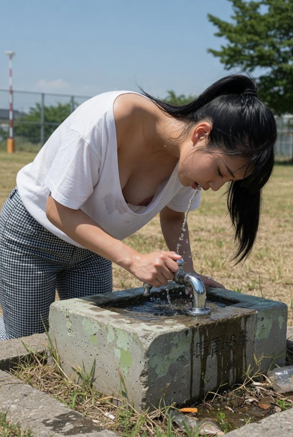 夏のチラ見え