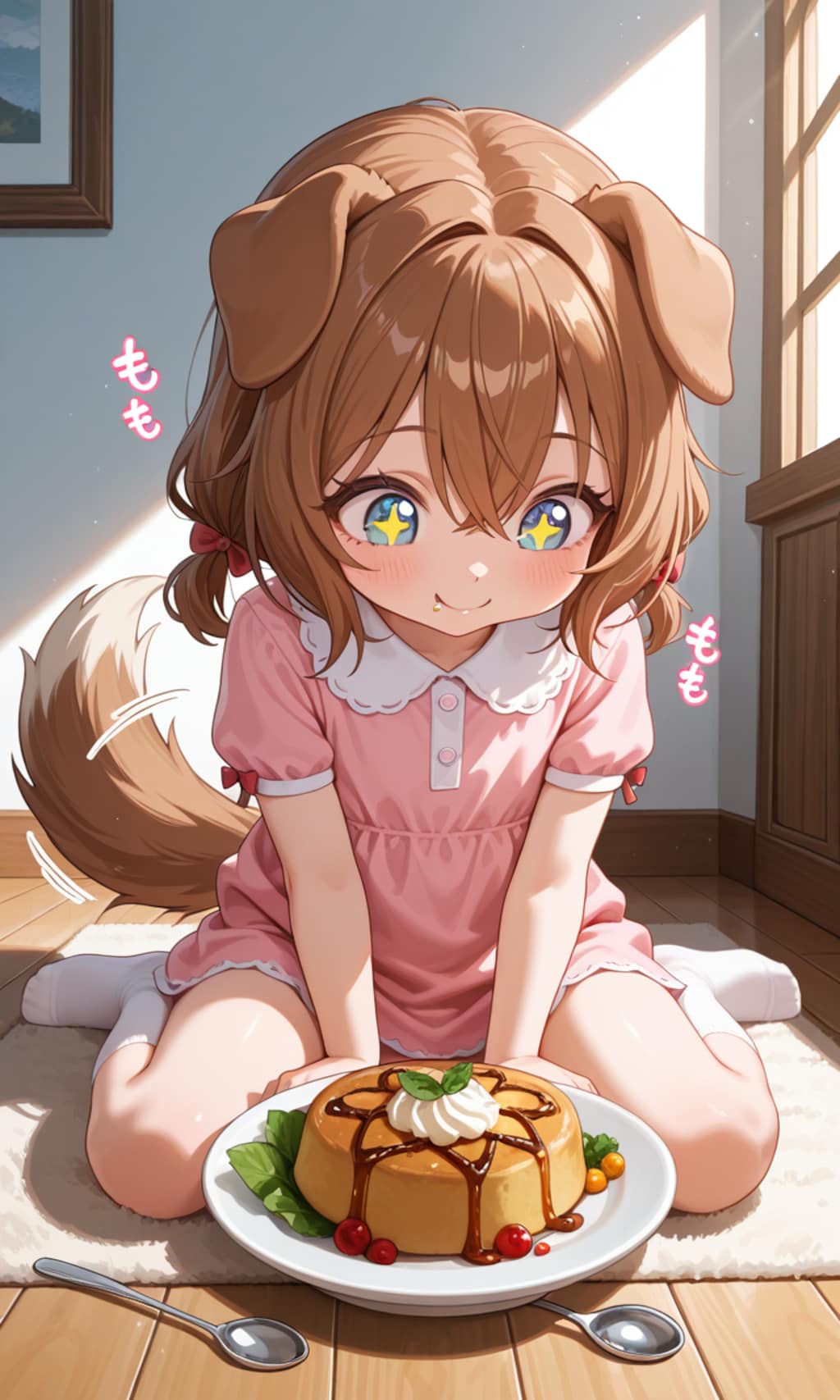 ケモミミわんこちゃんにリアル料理