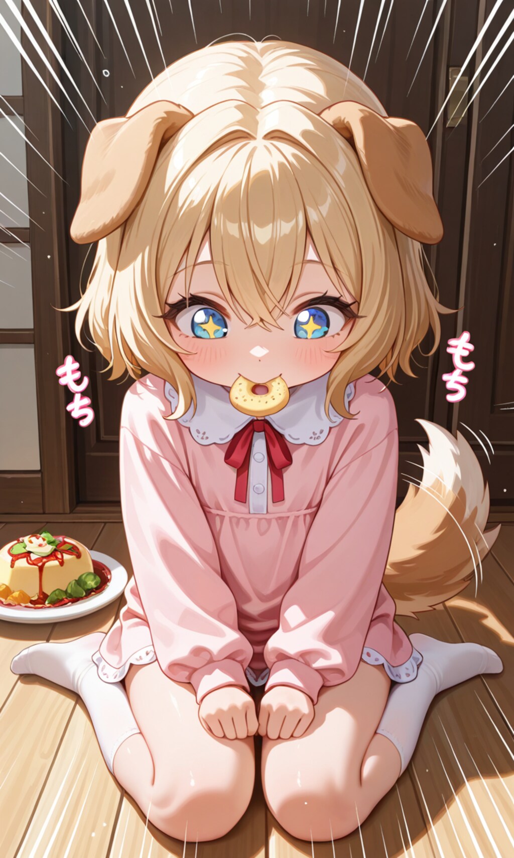 ケモミミわんこちゃんにリアル料理