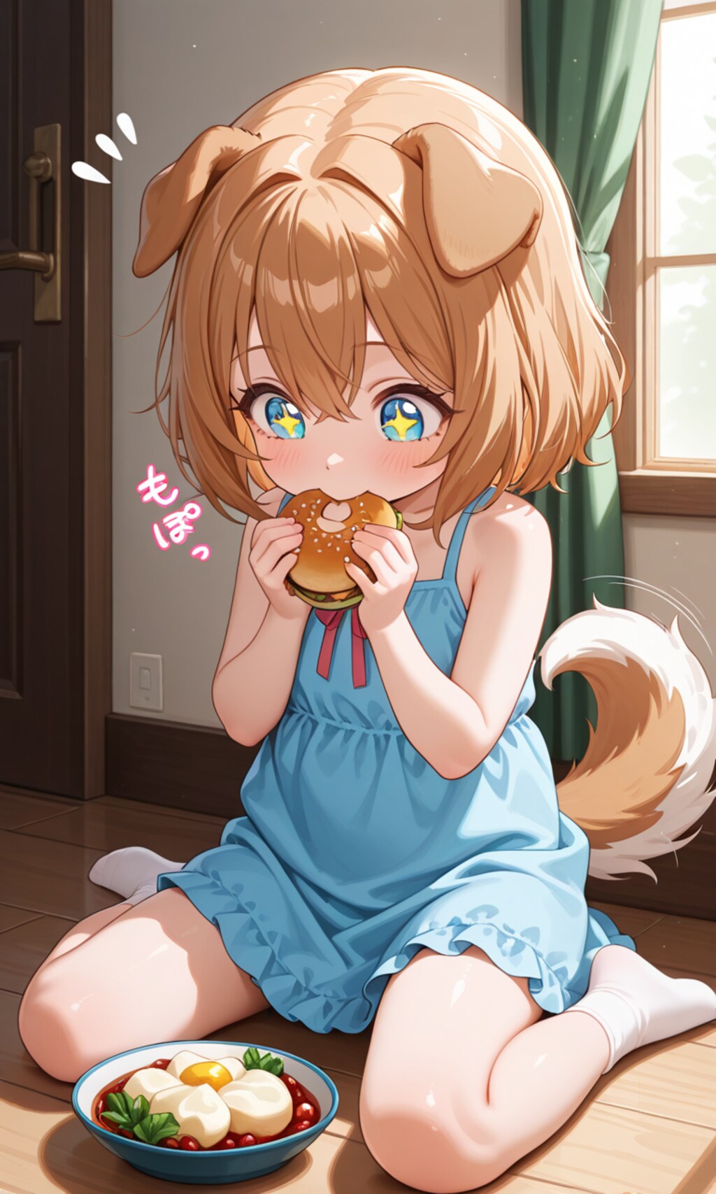 ケモミミわんこちゃんにリアル料理