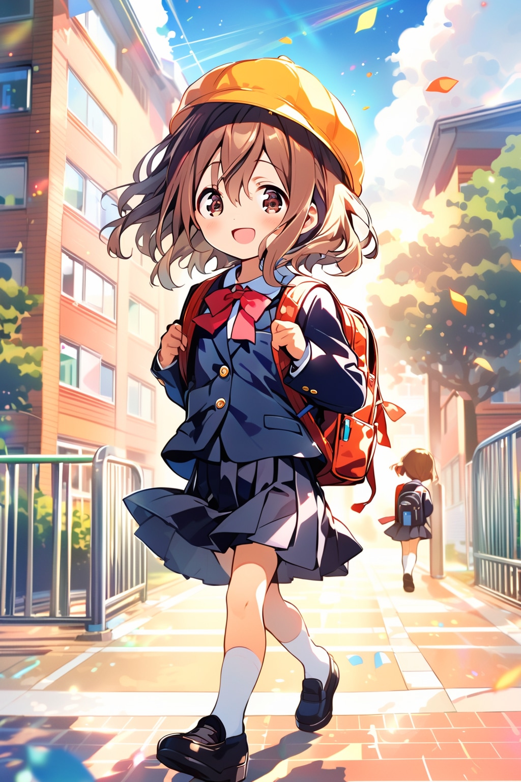 登校中の小学生