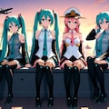 初音ミクと軍艦 3枚目