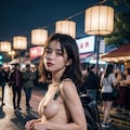 街中＆お祭り露出女子💚Part4 8枚目