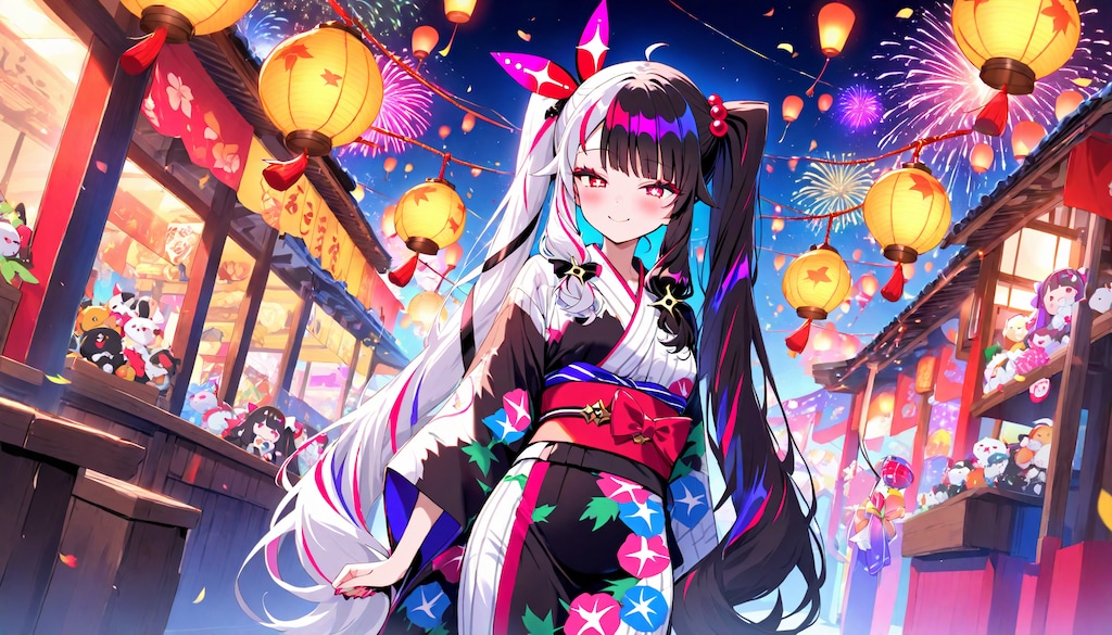 夏祭り - 夜見れな（捏造衣装）/ にじさんじ